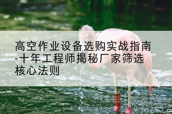 玛纳斯剪叉式升降机厂家-高空作业设备选购实战指南-十年工程师揭秘厂家筛选核心法则