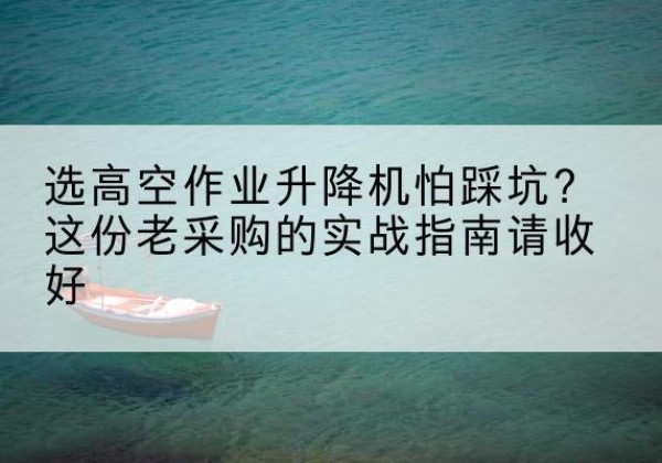 玛纳斯高空作业升降机厂家推荐-选高空作业升降机怕踩坑？这份老采购的实战指南请收好