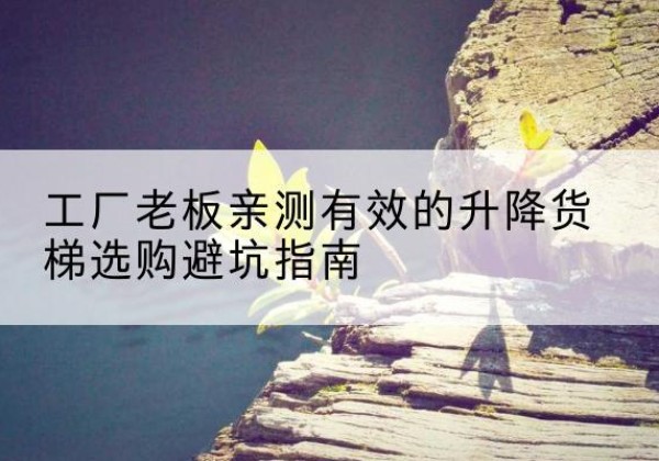 玛纳斯升降货梯怎么选-工厂老板亲测有效的升降货梯选购避坑指南